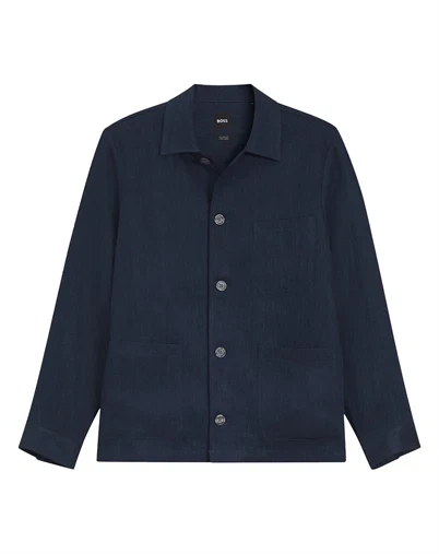 Hugo Boss - Relaxed-Fit Overshirt - Dark Blue
